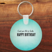 Happy Birthday Paper Bord Design Sleutelhanger (Voorkant)