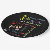 Happy Birthday Paper Borden Cara Papieren Bordje (Gekanteld)