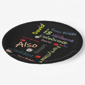 Happy Birthday Paper Borden David Papieren Bordje (Gekanteld)