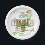 Happy Birthday Paper Borden Friends Family Kikker Papieren Bordje<br><div class="desc">Kunstwerk en partijbenodigdheden > partijartikelen > Tafelgerei > Borden voor papier en partijen > Décor & party-leveringen > Décor > Table Serving & Décor > Borden</div>