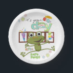 Happy Birthday Paper Borden Friends Family Kikker Papieren Bordje<br><div class="desc">Kunstwerk en partijbenodigdheden > partijartikelen > Tafelgerei > Borden voor papier en partijen > Décor & party-leveringen > Décor > Table Serving & Décor > Borden</div>