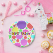 Happy Birthday Paper Borden Friends Family Papieren Bordje (Feest)