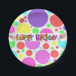 Happy Birthday Paper Borden Friends Family Papieren Bordje<br><div class="desc">Kunstwerk en partijbenodigdheden > partijartikelen > Tafelgerei > Borden voor papier en partijen > Décor & party-leveringen > Décor > Table Serving & Décor > Borden</div>