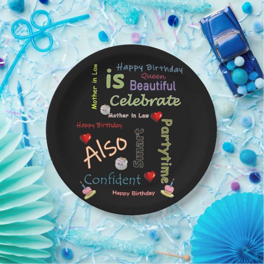 Happy Birthday Paper Borden Moeder in wet Papieren Bordje (Feest)