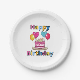 Happy Birthday Paper-Borden Papieren Bordje