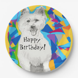 Happy Birthday Paper-Borden Papieren Bordje