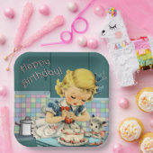  Happy Birthday Paper-Borden Papieren Bordje (Feest)