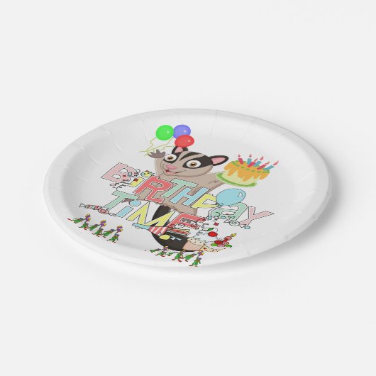 Happy Birthday Paper Borden Possum Cake Papieren Bordje (Gekanteld)