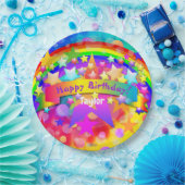 Happy Birthday Paper borden Rainbow HAMbyWG Papieren Bordje (Feest)