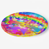 Happy Birthday Paper borden Rainbow HAMbyWG Papieren Bordje (Gekanteld)