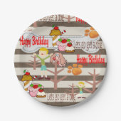 Happy Birthday Paper Borden wensen een hond Papieren Bordje (Voorkant)