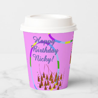 Happy Birthday Paper cup Papieren Bekers
