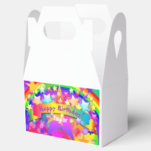 Happy Birthday Paper Favor BoxRainbow HAMbyWG Bedankdoosjes (Geopend)