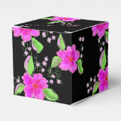 Happy Birthday Paper Flowered Black Chocolate Box Bedankdoosjes (Voorkant Zijde)