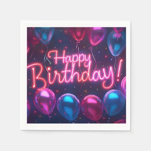 Happy Birthday Paper Napkin Servet (Voorkant)