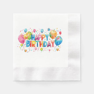 Happy Birthday Paper Napkin Servet