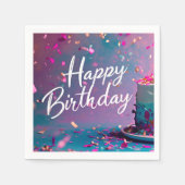 Happy Birthday Paper Napkin Servet (Voorkant)