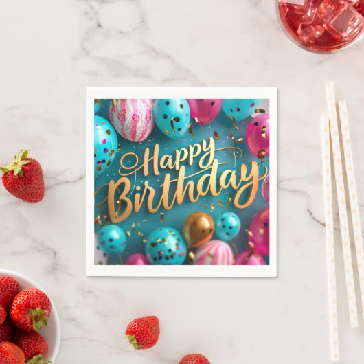 Happy Birthday Paper Napkin Servet (Insitu)