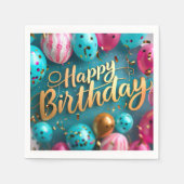 Happy Birthday Paper Napkin Servet (Voorkant)