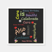 Happy Birthday Paper Napkins Cara Servet (Voorkant)