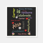 Happy Birthday Paper Napkins Carter Servet (Voorkant)