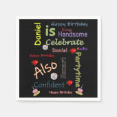 Happy Birthday Paper Napkins Daniel Servet (Voorkant)