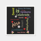 Happy Birthday Paper Napkins David Servet (Voorkant)