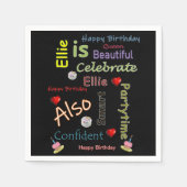 Happy Birthday Paper Napkins Ellie Servet (Voorkant)
