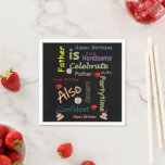 Happy Birthday Paper Napkins Father Servet<br><div class="desc">Papier Napkins</div>