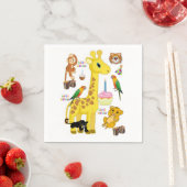 Happy Birthday Paper Napkins, Giraffe Servet (Insitu)