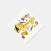 Happy Birthday Paper Napkins, Giraffe Servet (Hoek)