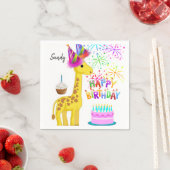 Happy Birthday Paper Napkins, Giraffe Servet (Insitu)