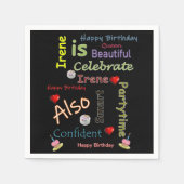 Happy Birthday Paper Napkins Irene Servet (Voorkant)