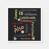 Happy Birthday Paper Napkins James Servet (Voorkant)