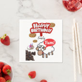 Happy Birthday Paper Napkins, Lamb Servet (Insitu)