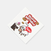 Happy Birthday Paper Napkins, Lamb Servet (Hoek)