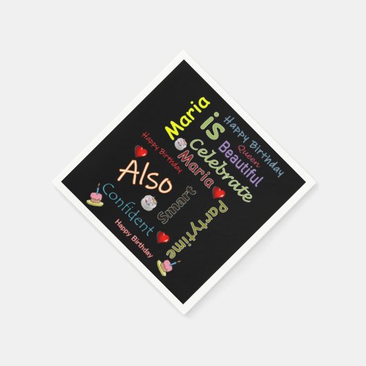 Happy Birthday Paper Napkins Maria Servet (Hoek)