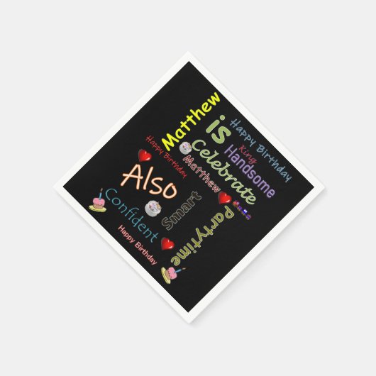 Happy Birthday Paper Napkins Matthew Servet (Hoek)