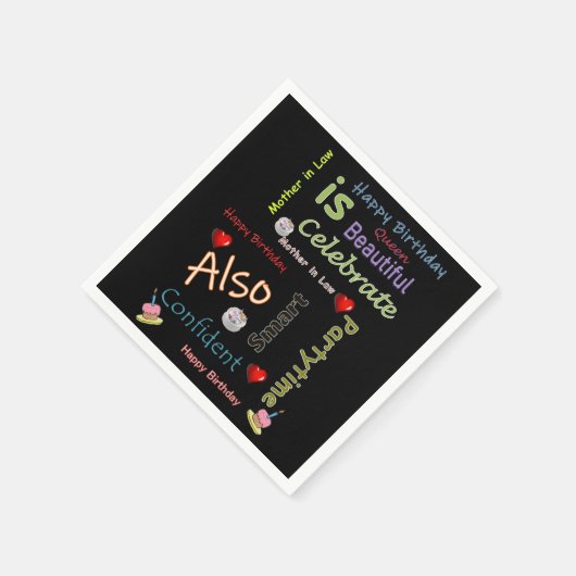 Happy Birthday Paper Napkins moeder in Law Servet (Hoek)