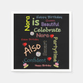 Happy Birthday Paper Napkins Nora Servet (Voorkant)