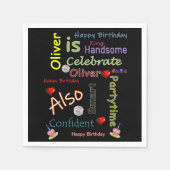 Happy Birthday Paper Napkins Oliver Servet (Voorkant)