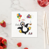 Happy Birthday Paper Napkins, Penguin Servet (Insitu)