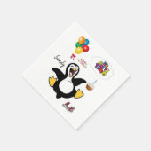Happy Birthday Paper Napkins, Penguin Servet (Hoek)