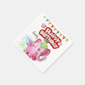 Happy Birthday Paper Napkins, Pig Servet (Hoek)