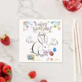 Happy Birthday Paper Napkins, Rabbit Servet (Insitu)
