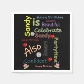 Happy Birthday Paper Napkins Sandy Servet (Voorkant)