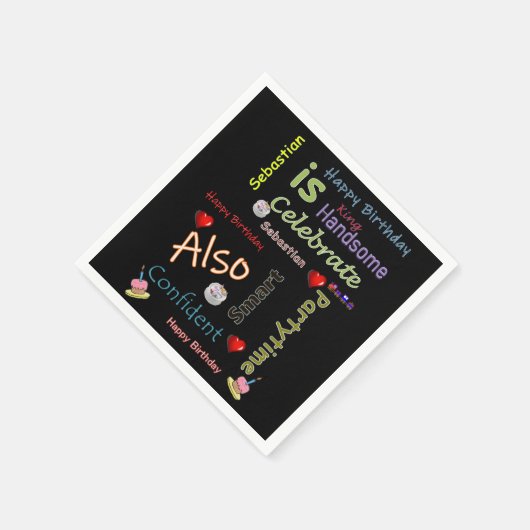 Happy Birthday Paper Napkins Sebastian Servet (Hoek)