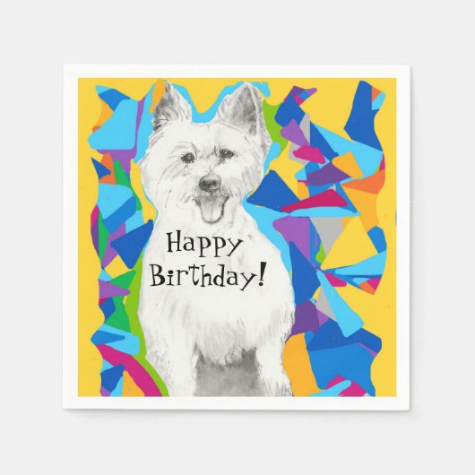 Happy Birthday Paper Napkins Servet (Voorkant)