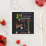 Happy Birthday Paper Napkins Son Servet<br><div class="desc">Papier Napkins</div>