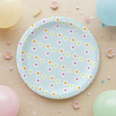 Happy Birthday Paper Plates - daisy birthday plate Papieren Bordje